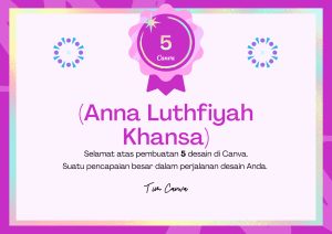 Lencana Pencapaian 5 Desain Canva